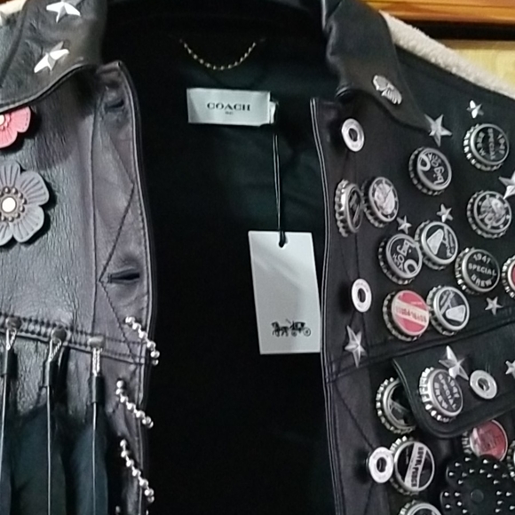 Coach leather vest SLV custom 215523JAX size 4 - Picture 9 of 16